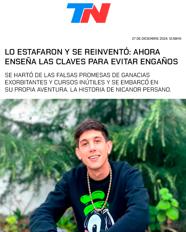 Lo estafaron y se reinventó: ahora enseña las claves para evitar engaños - NICANOR PERSANO